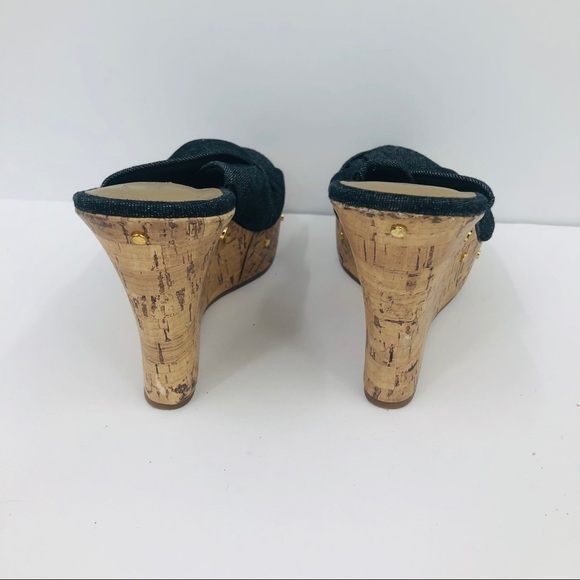 Diana Buchman women’s Denim wedge sandals size 6.5 - Picture 6 of 8